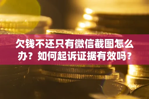 武汉欠钱不还只有微信截图怎么办？如何起诉证据有效吗？