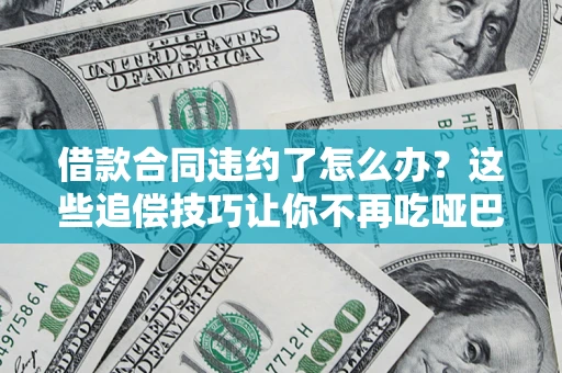 武汉借款合同违约了怎么办？这些追偿技巧让你不再吃哑巴亏