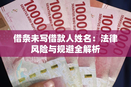 武汉借条未写借款人姓名：法律风险与规避全解析
