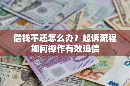 武汉借钱不还怎么办？起诉流程如何操作有效追债