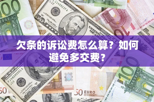 武汉欠条的诉讼费怎么算？如何避免多交费？