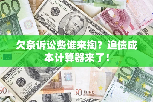 武汉欠条诉讼费谁来掏？追债成本计算器来了！