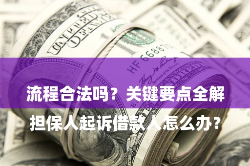 武汉

担保人起诉借款人怎么办？流程合法吗？关键要点全解析