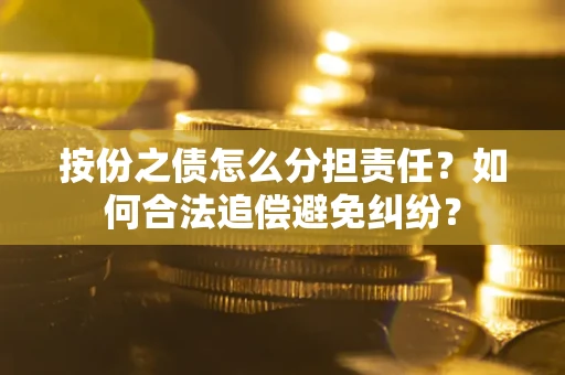 武汉按份之债怎么分担责任？如何合法追偿避免纠纷？