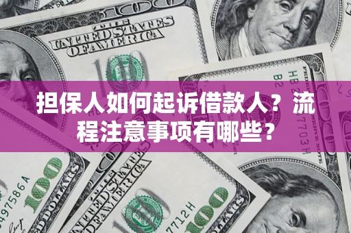 武汉担保人如何起诉借款人？流程注意事项有哪些？