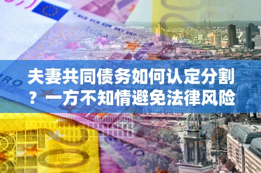 武汉夫妻共同债务如何认定分割？一方不知情避免法律风险必看！